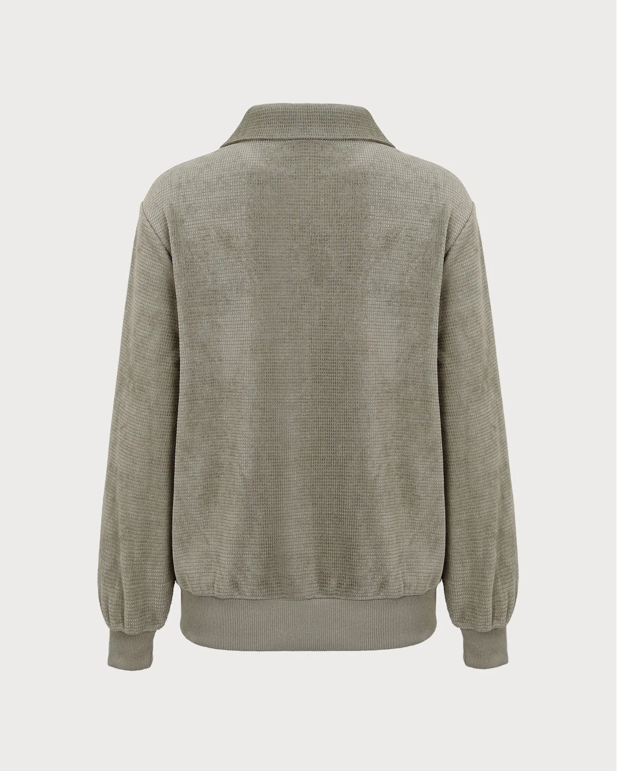 The Green Half Zip Drop Shoulder Sweatshirt 8 The Green Half Zip Drop Shoulder Sweatshirt - Image 8