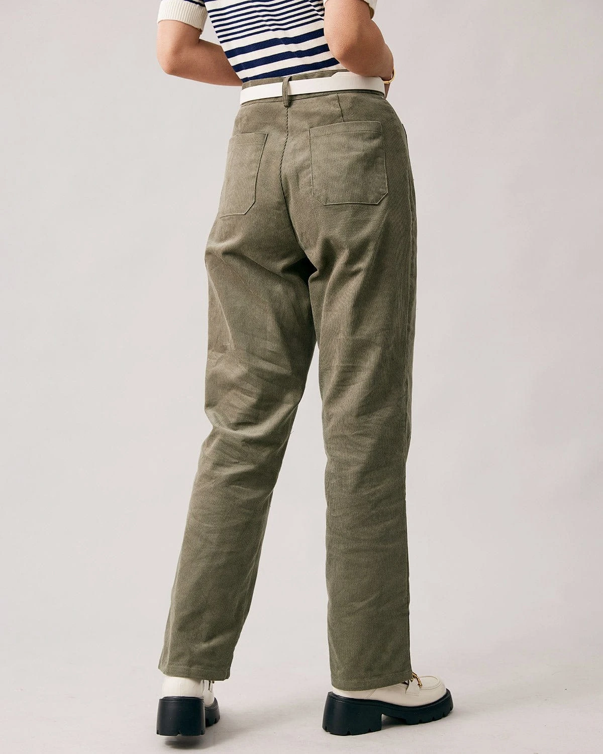 The Green High Waisted Corduroy Pants 5 The Green High Waisted Corduroy Pants - Image 5