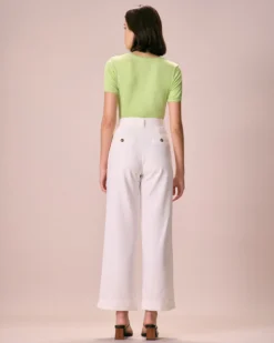 The Green Square Neck Lace Trim Knit Tee -Deals Dress N Swimwear Store the green lace trim knit tee tops lguxbq