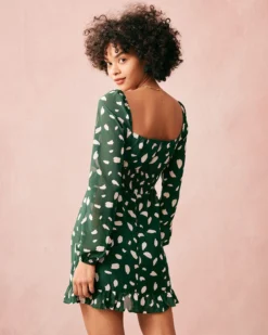 The Green Square Neck Long Sleeve Mini Dress 9 The Green Square Neck Long Sleeve Mini Dress -Deals Dress N Swimwear Store the green square neck dress dresses tsv0bi 172380