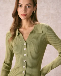 The Green V Neck Bodycon Knit Midi Dress 7 The Green V Neck Bodycon Knit Midi Dress -Deals Dress N Swimwear Store the green v neck knit maxi dress dresses 7ubgxv