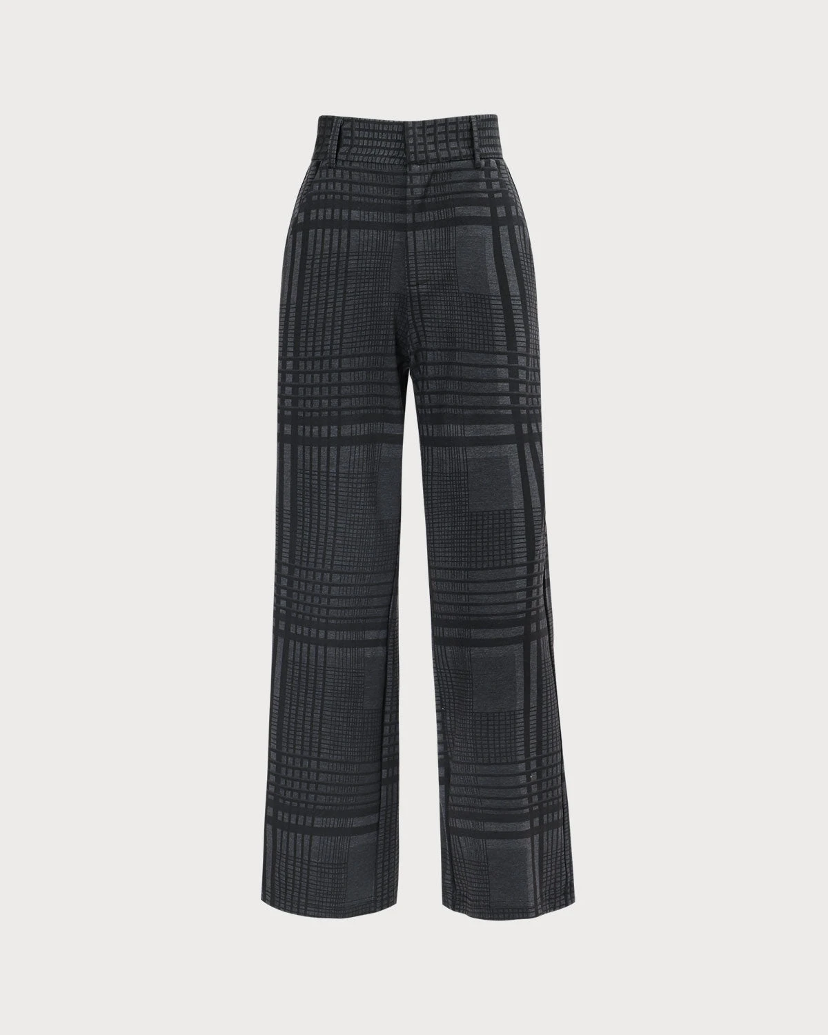 The Grey High Waisted Plaid Wide Leg Pants 6 The Grey High Waisted Plaid Wide Leg Pants - Image 6