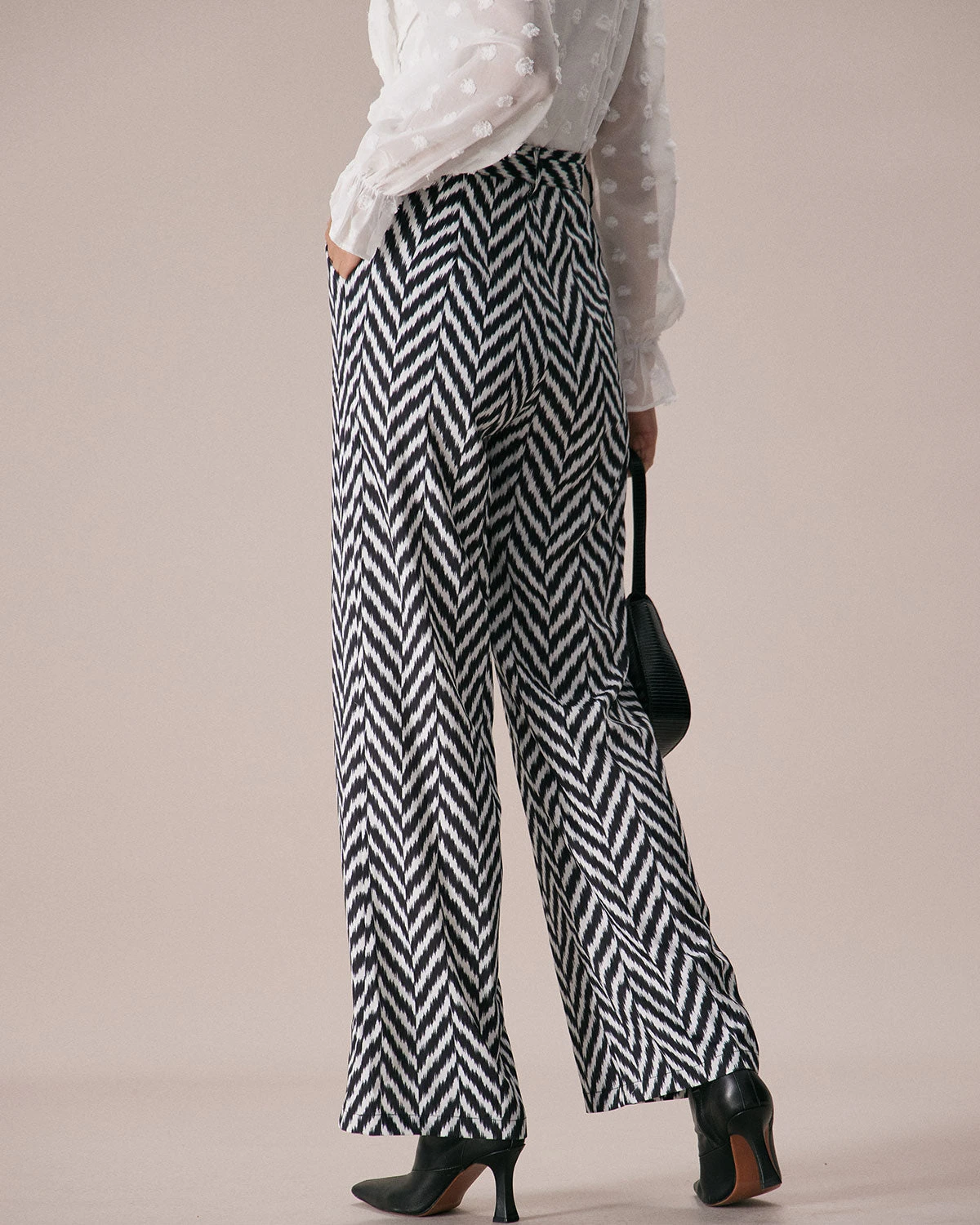 The Grey Wave Pattern Button Straight Pants 5 The Grey Wave Pattern Button Straight Pants - Image 5