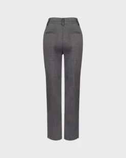 The Grey Houndstooth Straight Leg Pants -Deals Dress N Swimwear Store the grey houndstooth straight leg pants bottoms poovmw