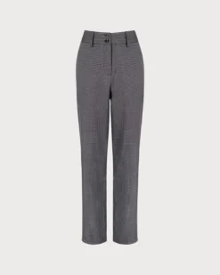 The Grey Houndstooth Straight Leg Pants -Deals Dress N Swimwear Store the grey houndstooth straight leg pants grey bottoms bak5au