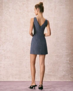 The Grey Boat Neck Sleeveless Mini Dress 13 The Grey Boat Neck Sleeveless Mini Dress -Deals Dress N Swimwear Store the grey solid sleeveless mini dress dresses lxwxiz
