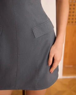 The Grey V Neck Cap Sleeve Mini Dress -Deals Dress N Swimwear Store the grey v neck cap sleeve mini dress dresses ceujak