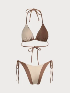 The Color Block Halter Triangle Bikini Set -Deals Dress N Swimwear Store the halter triangle bikini set bikinis mnzgok 408857