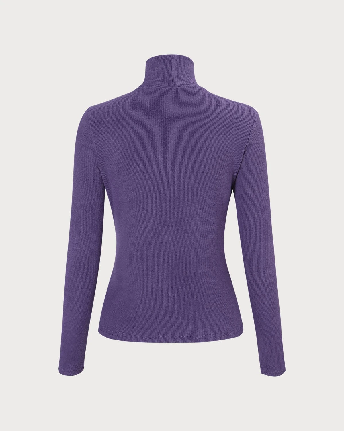 The Purple High Neck Cutout Knit Top 3 The Purple High Neck Cutout Knit Top - Image 3
