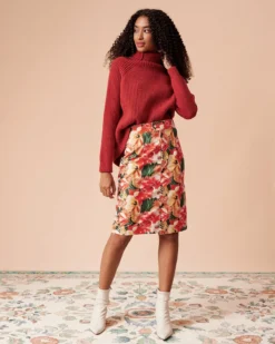 The High Waisted Corduroy Floral Skirt 10 The High Waisted Corduroy Floral Skirt -Deals Dress N Swimwear Store the high waist corduroy floral skirt bottoms dpqava