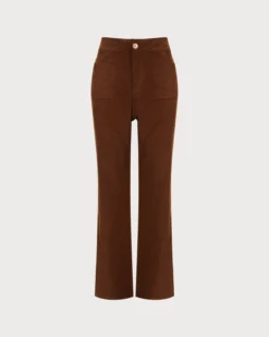 The Brown High Waisted Pockets Flare Pants 13 The Brown High Waisted Pockets Flare Pants -Deals Dress N Swimwear Store the high waisted flare pants bottoms di2iar