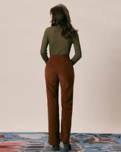 The Brown High Waisted Pockets Flare Pants 12 The Brown High Waisted Pockets Flare Pants -Deals Dress N Swimwear Store the high waisted flare pants bottoms x3jfj2 426142