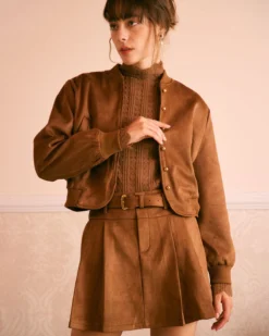 The Brown High Waisted Suede Mini Skirt 8 The Brown High Waisted Suede Mini Skirt -Deals Dress N Swimwear Store the high waisted suede mini skirt bottoms ttgyxz