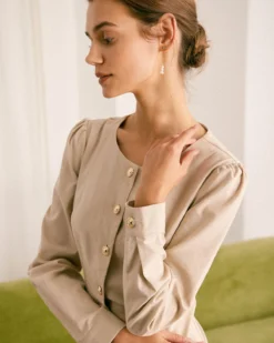 The Khaki Round Neck Button Up Midi Dress -Deals Dress N Swimwear Store the khaki round neck solid midi dress dresses movksk