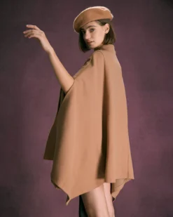 The Khaki Stand Collared Button Up Cape -Deals Dress N Swimwear Store the khaki stand button up cape outerwear paow41