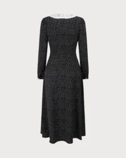 The Black Lace Collar Polka Dot Maxi Dress 15 The Black Lace Collar Polka Dot Maxi Dress -Deals Dress N Swimwear Store the lace collar polka dot dress dresses wqqkcp