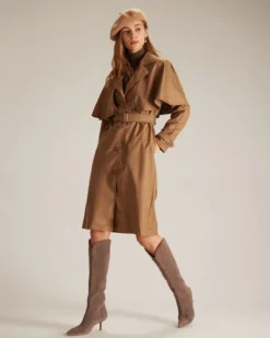 The Khaki Lapel Neck Single Breasted Coat 9 The Khaki Lapel Neck Single Breasted Coat -Deals Dress N Swimwear Store the lapel neck single breasted coat outerwear dckrdd