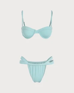 The Light Blue Underwire Ribbed Bikini Set 13 The Light Blue Underwire Ribbed Bikini Set -Deals Dress N Swimwear Store the light blue underwire ribbed bikini set bikinis hsk5da 493651