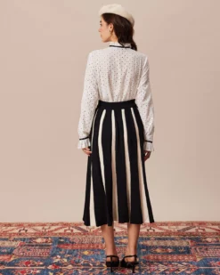 The White Mock Neck Polka Dot Cutout Blouse -Deals Dress N Swimwear Store the mock neck ruffle trim blouse tops ry0vyo 331217