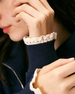 The Navy Stand Collar Half Zipper Sweatshirt -Deals Dress N Swimwear Store the navy solid half zip sweatshirt tops m0ejbt 966060