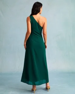 The Green One Shoulder Sleeveless Maxi Dress 9 The Green One Shoulder Sleeveless Maxi Dress -Deals Dress N Swimwear Store the one shoulder slit maxi dress dresses toakq4 247522