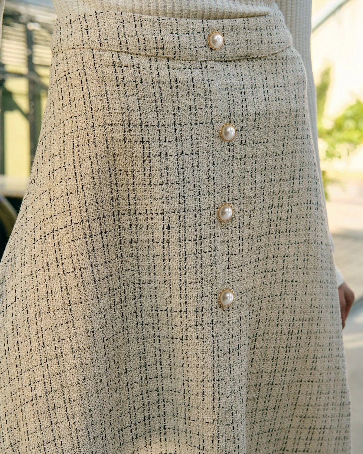 The Pearl Button High Waisted Tweed Skirt 2 The Pearl Button High Waisted Tweed Skirt - Image 2