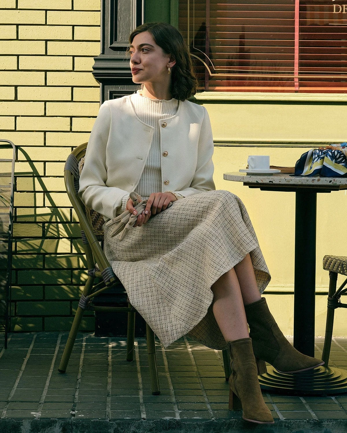 The Pearl Button High Waisted Tweed Skirt 6 The Pearl Button High Waisted Tweed Skirt - Image 6