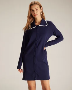 The Navy Peter Pan Collar Sweater Mini Dress 9 The Navy Peter Pan Collar Sweater Mini Dress -Deals Dress N Swimwear Store the peter pan collar sweater dress dresses jsupo2