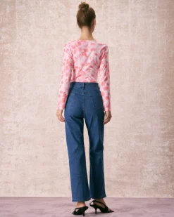 The Pink Boat Neck Floral Long Sleeve Tee 13 The Pink Boat Neck Floral Long Sleeve Tee -Deals Dress N Swimwear Store the pink boat neck floral tee tops jbvoro