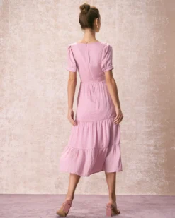 The Pink Sweetheart Neck Ruched Midi Dress 13 The Pink Sweetheart Neck Ruched Midi Dress -Deals Dress N Swimwear Store the pink sweetheart neck midi dress dresses obmzjp