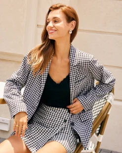 The Black Lapel Plaid Single-Breasted Blazer 8 The Black Lapel Plaid Single-Breasted Blazer -Deals Dress N Swimwear Store the plaid single breasted blazer outerwear dnjkcz