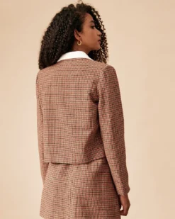 The Collared Button Up Plaid Tweed Jacket 10 The Collared Button Up Plaid Tweed Jacket -Deals Dress N Swimwear Store the plaid tweed jacket outerwear lx8mat