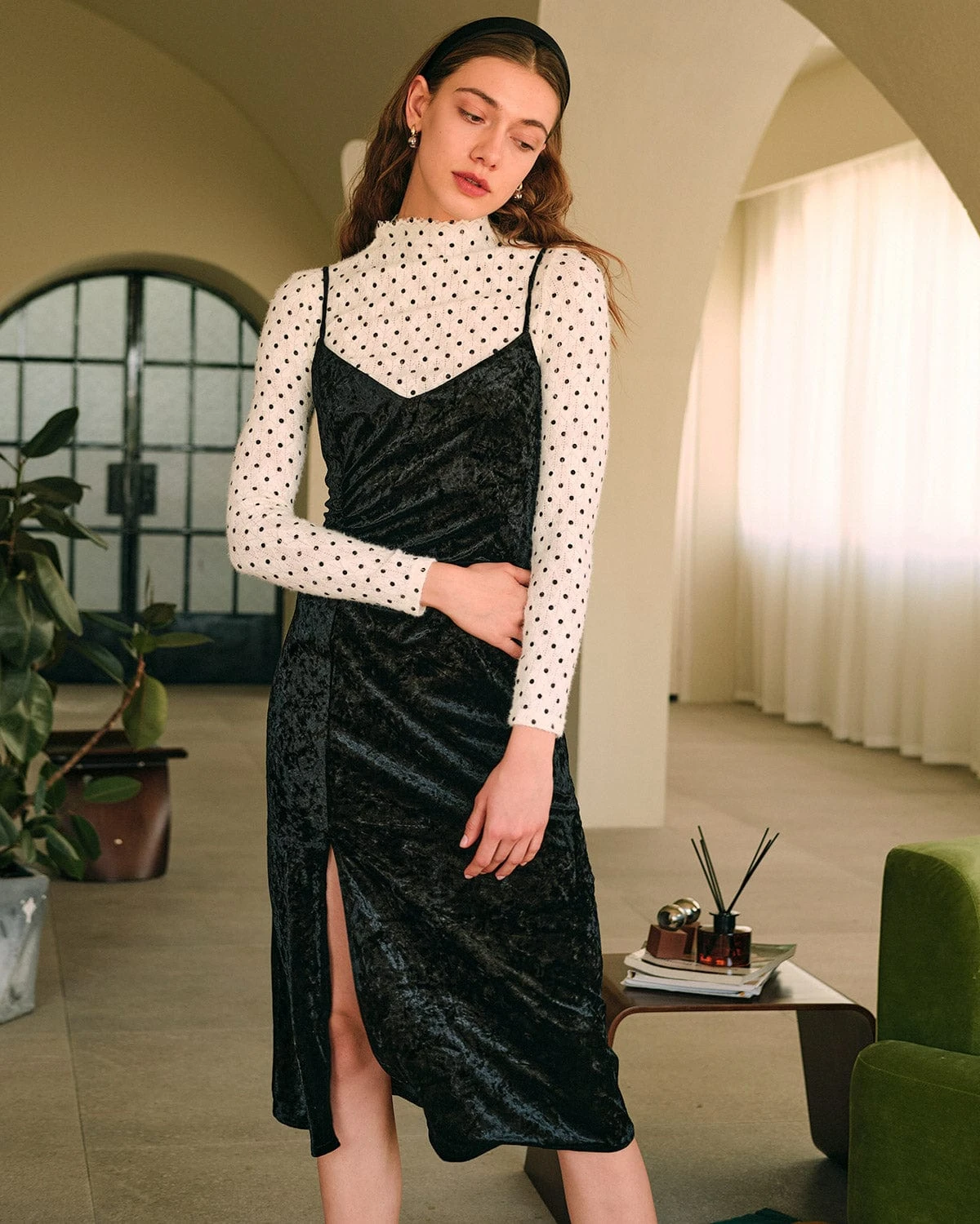 The Polka Dot Mock Neck Knit Top 5 The Polka Dot Mock Neck Knit Top - Image 5