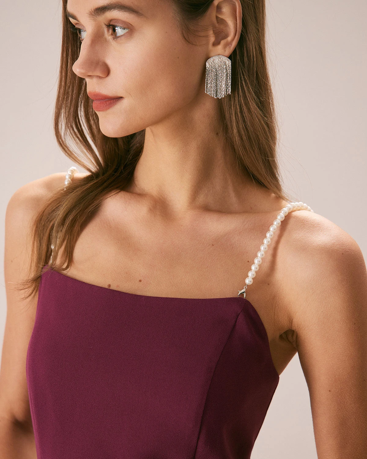 The Purple Pearl Strap A-Line Slit Maxi Dress 2 The Purple Pearl Strap A-Line Slit Maxi Dress - Image 2