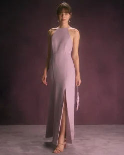 The Purple Cutout Back Mermaid Maxi Dress -Deals Dress N Swimwear Store the purple slit mermaid maxi dress dresses wzipeu