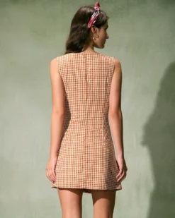 The Brown Boat Neck Plaid Mini Dress -Deals Dress N Swimwear Store the red boat neck plaid mini dress dresses mtnoiw e73139c8 9a54 4eab b357 ff0fffb41674