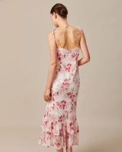 The Red Layered Floral Ruffle Maxi Dress -Deals Dress N Swimwear Store the red floral ruffle maxi dress dresses txoudm 345224