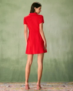 The Red Lapel Button Mini Dress 11 The Red Lapel Button Mini Dress -Deals Dress N Swimwear Store the red lapel button mini dress dresses 85rkxf