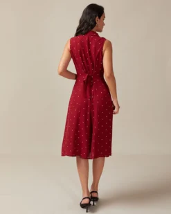 The Red V Neck Polka Dot Tie Back Midi Dress 10 The Red V Neck Polka Dot Tie Back Midi Dress -Deals Dress N Swimwear Store the red polka dot tie back midi dress dresses adaz29 480855