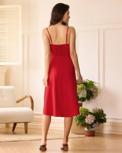 The Red Sweetheart Neck Slip Midi Dress -Deals Dress N Swimwear Store the red sweetheart neck slip midi dress dresses etpzrp