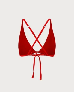 The Red Ribbed Cross Back Bikini Top -Deals Dress N Swimwear Store the ribbed cross back bikini top bikinis uoagxg