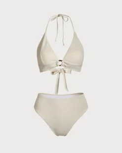 The Beige Textured Halter Bikini Set 9 The Beige Textured Halter Bikini Set -Deals Dress N Swimwear Store the ribbed textured halter bikini set beige bikinis 0uxky6 887126
