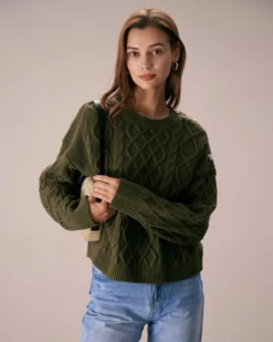 The Green Round Neck Button Shoulder Sweater 7 The Green Round Neck Button Shoulder Sweater -Deals Dress N Swimwear Store the round neck button shoulder sweater green tops lbjorw