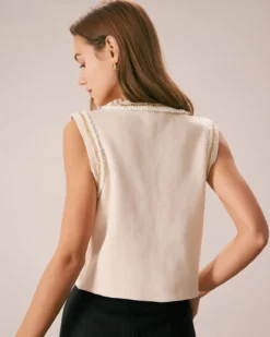 The Apricot Round Neck Chain Knit Tank Top 9 The Apricot Round Neck Chain Knit Tank Top -Deals Dress N Swimwear Store the round neck chain knit tank top tops tmhckg