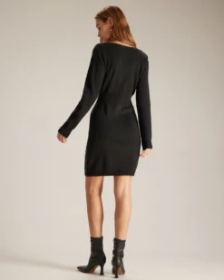 The Black Round Neck Embroidery Mini Dress -Deals Dress N Swimwear Store the round neck embroidery bodycon dress dresses wnjg59