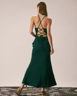 The Green Ruffle Cross Back Strap Maxi Dress -Deals Dress N Swimwear Store the ruffle cross back dress dresses m6cwsh a44520d1 e9b5 4d4c 9896 f5f58d1bf155
