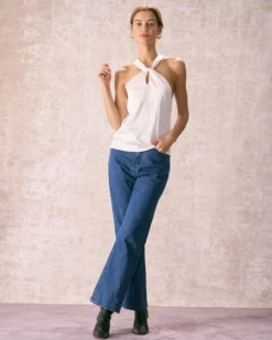 The Beige Halter Cut Out Satin Cami Top 7 The Beige Halter Cut Out Satin Cami Top -Deals Dress N Swimwear Store the satin cut out halter top tops flisq9