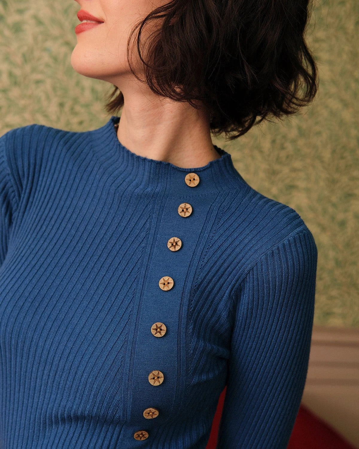 The Solid Mock Neck Ribbed Knit Top 3 The Solid Mock Neck Ribbed Knit Top - Image 3