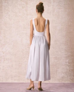 The Silver Boat Neck Floral Satin Maxi Dress -Deals Dress N Swimwear Store the silver boat neck satin maxi dress dresses gs89l6