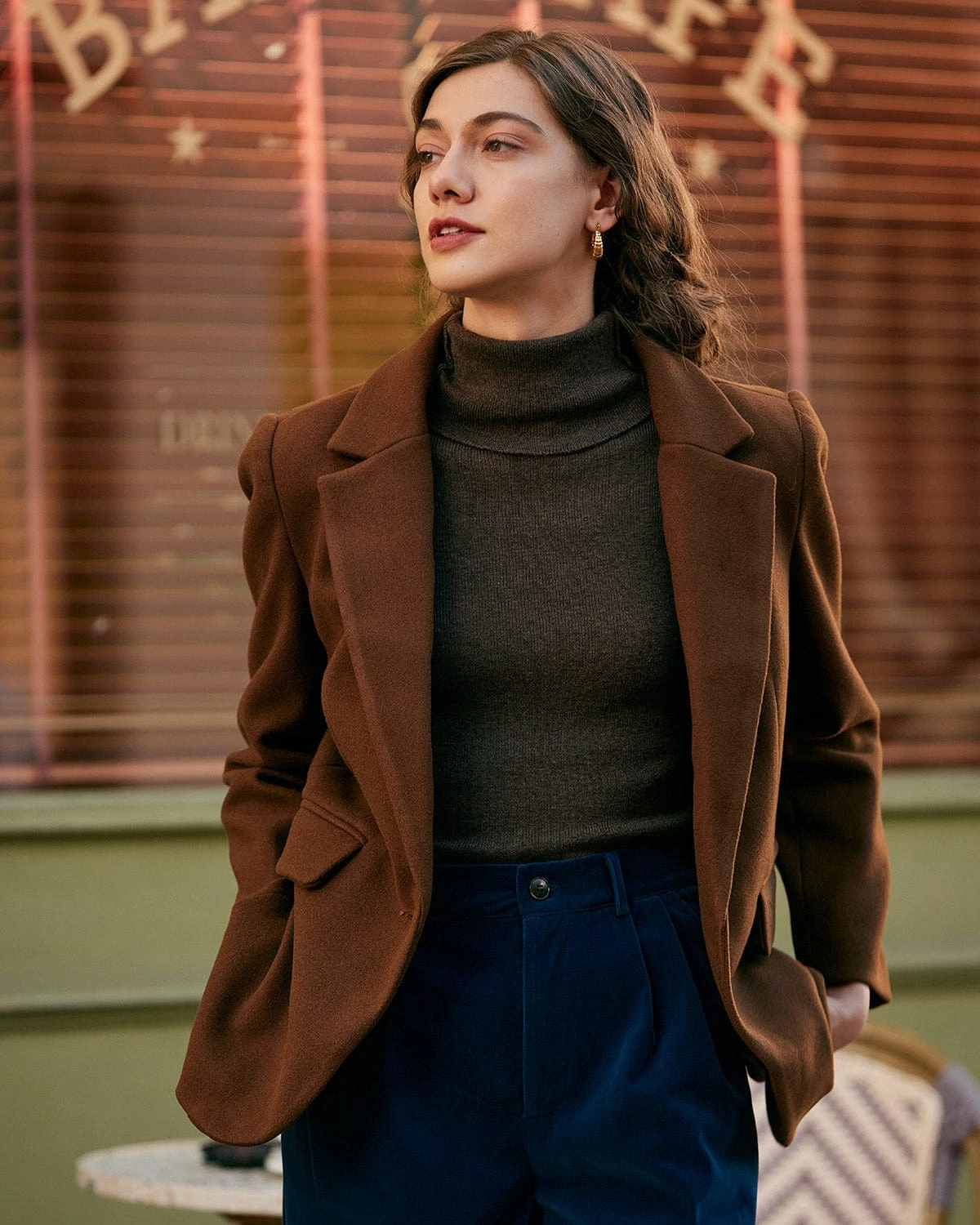 The Solid Collared Single Button Blazer 1 The Solid Collared Single Button Blazer